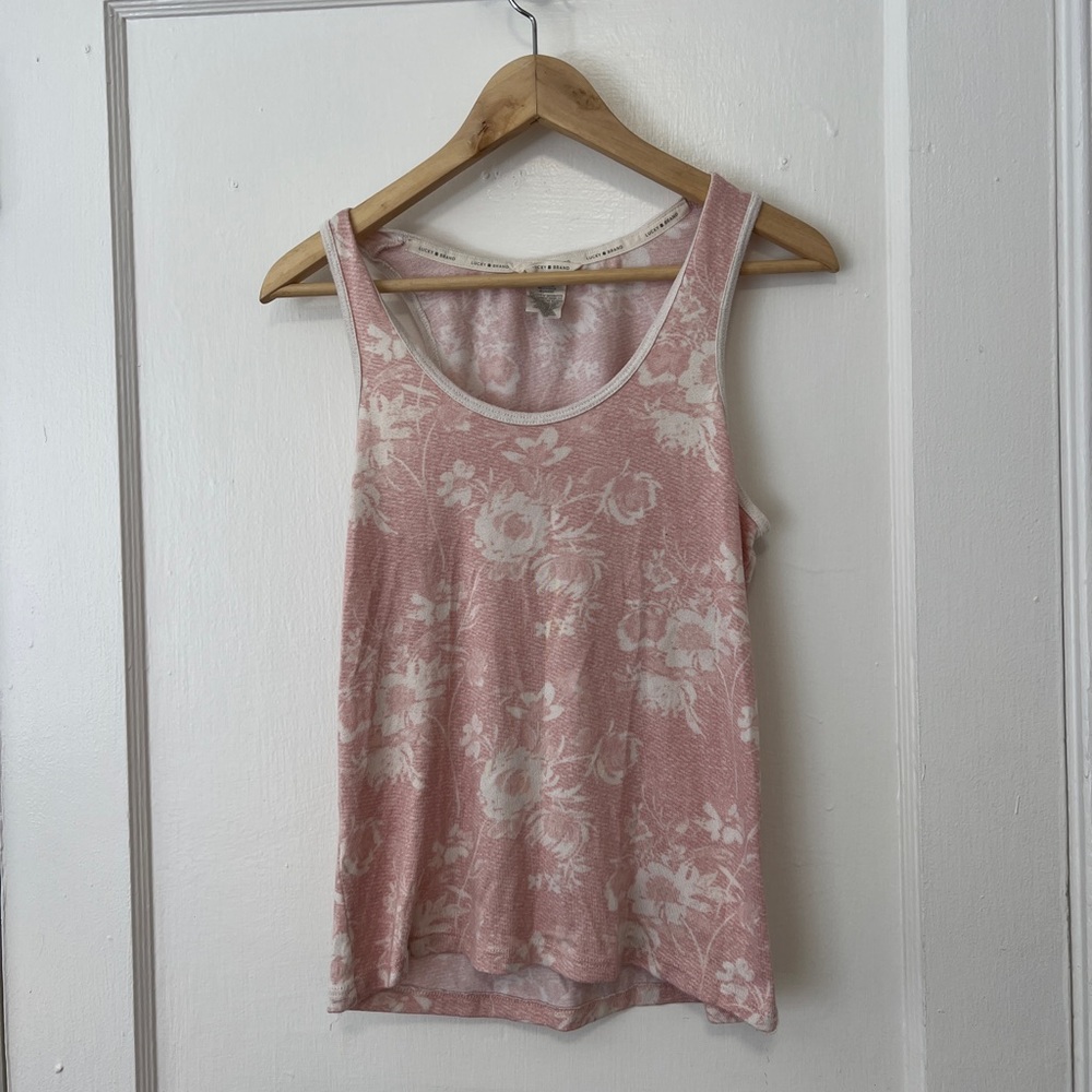 Y2K pink tank top with cool pattern